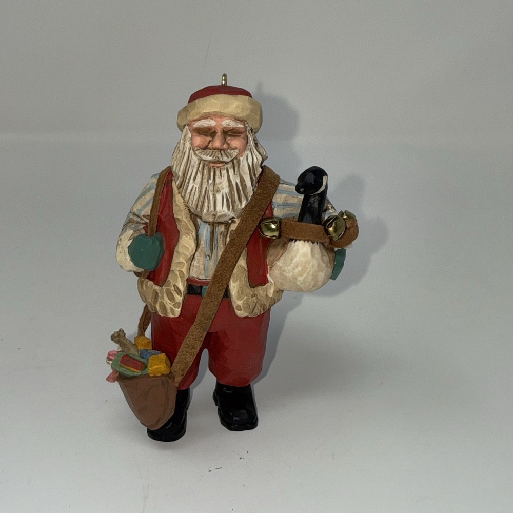 Hallmark Keepsake Ornament - Folk Art Americana - SANTA'S MERRY PATH - 1997 - Picture 2 of 8